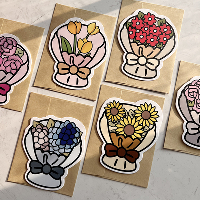 ins风教师节花束贺卡信封感谢卡