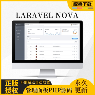 Laravel Nova PHP后台管理系统框架源码一键安装全行业通用原版