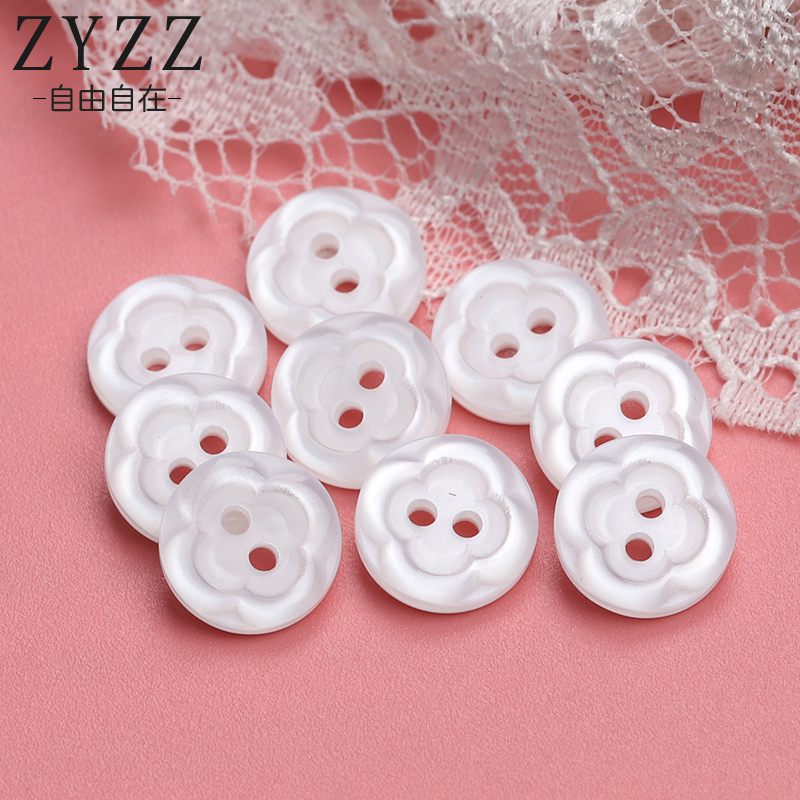 树脂珠光白色衬衫造型异形扣子