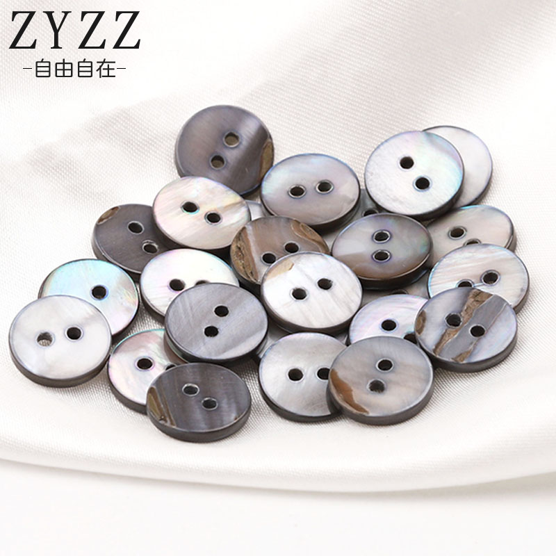 天然贝壳材质纽扣珠光t恤雪纺衫