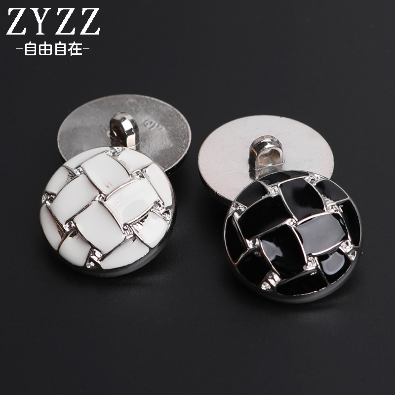 塑料点油扣毛呢大衣风衣扣子西服扣格子风格皮草黑白高脚纽扣扣子