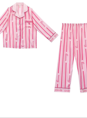 芭比乐园 睡衣女秋季新款粉红韩版减龄网红气质可外穿家居服套装