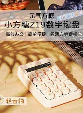 达尔优小方糖Z19计算器/小数字机械键盘2合1蓝牙会记财务办公便携