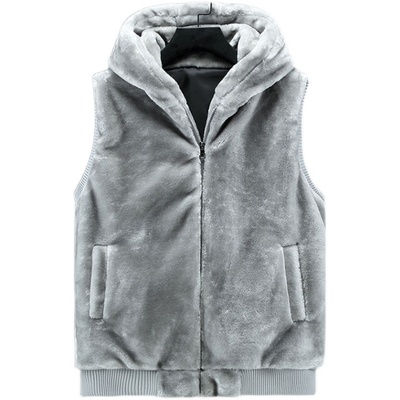 休闲时尚情侣潮修身连帽绒棉马甲