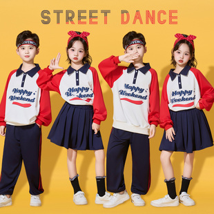 儿童啦啦队演出服小学生运动会开幕式服装幼儿园团体班服女童表演