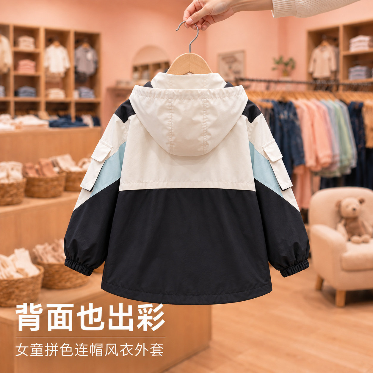 冲锋衣女款2026新款女孩春装儿童图片