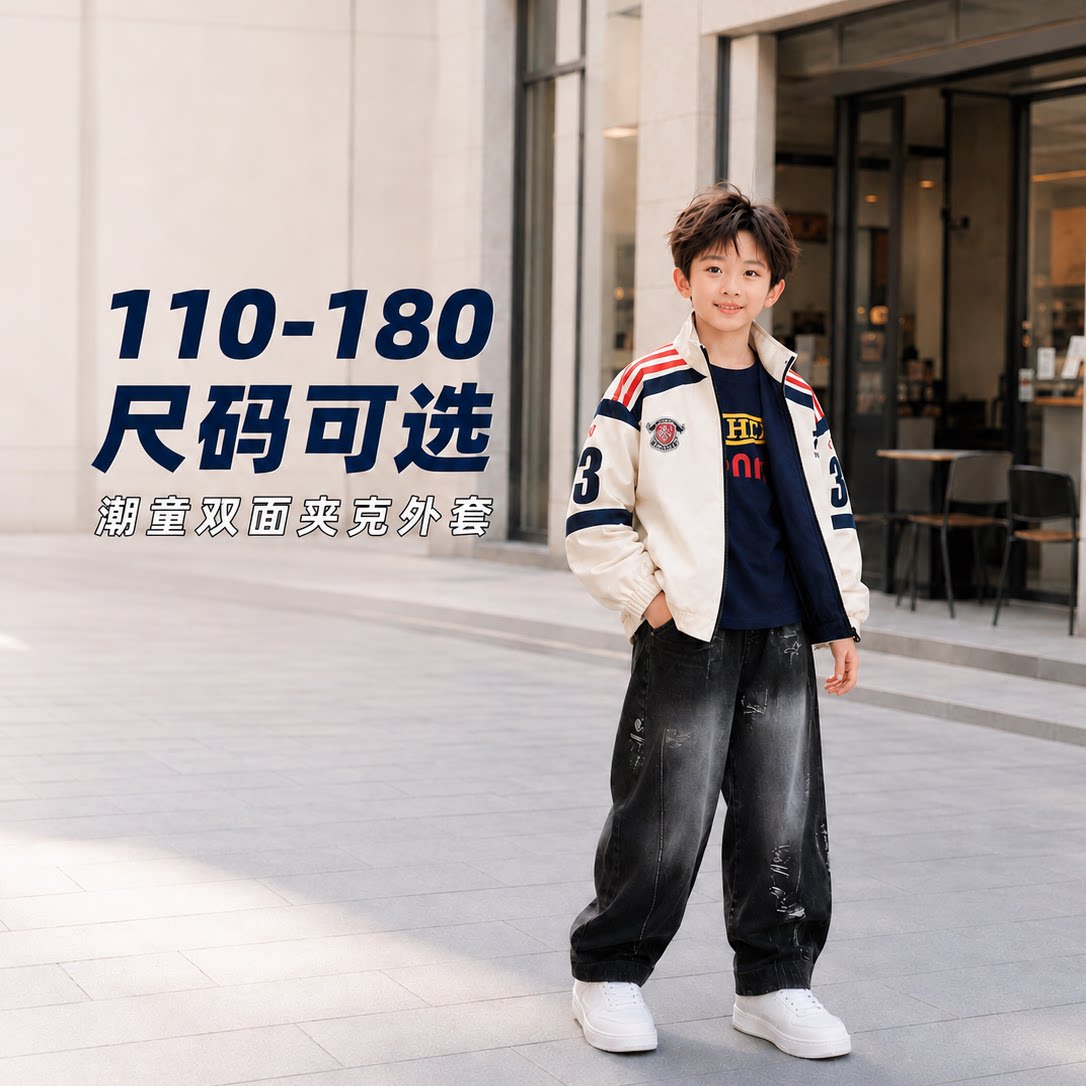 男童棒球服外套春装潮牌2026新款图片
