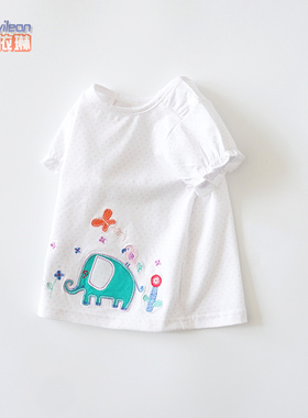 女童宝宝夏装短袖T恤薄款洋气夏季婴幼儿打底上衣服可爱1岁A类棉2