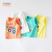 Little boy baby summer clothes 1-3 years old children's summer I-shaped knitted vest cotton baby clothes thin underwear 0