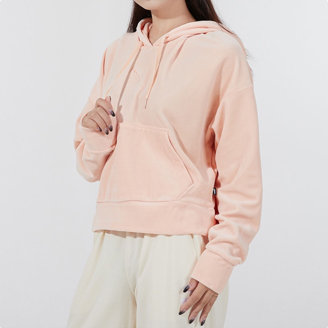 PUMA/彪马运动服女装春季新款连帽卫衣宽松长袖套头衫846417-27