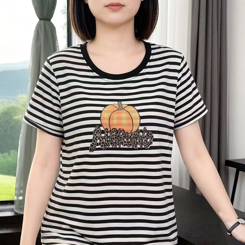 新款妈妈夏装减龄显瘦短袖T恤