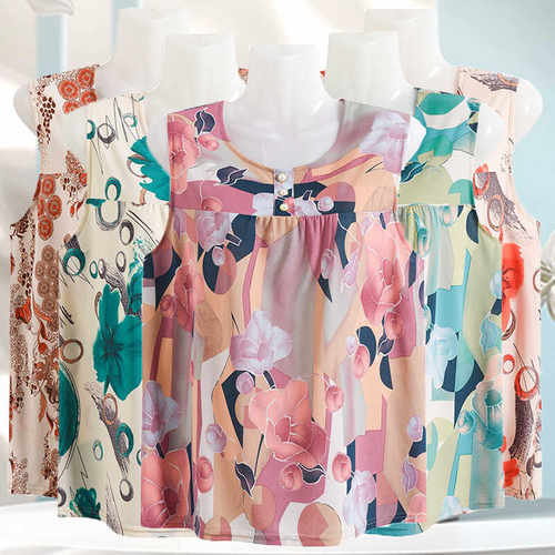 加肥加大冰丝居家T恤妈妈装