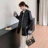 现货数据好特殊面料撞色拼接西装外套2C189-W8121-P155-K228，女装西装，2C189