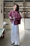 新款出货中树莓韩系粉牛仔短外套2C189-2609-155-K248，女装短外套，2C189