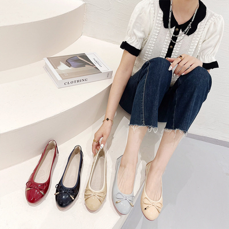 平底单鞋女2023新款秋软底浅口工作鞋外贸跨境豆豆鞋蛋卷鞋 shoes,女鞋,浅口单鞋,淘宝优惠券,粉丝福利购,淘宝优惠卷