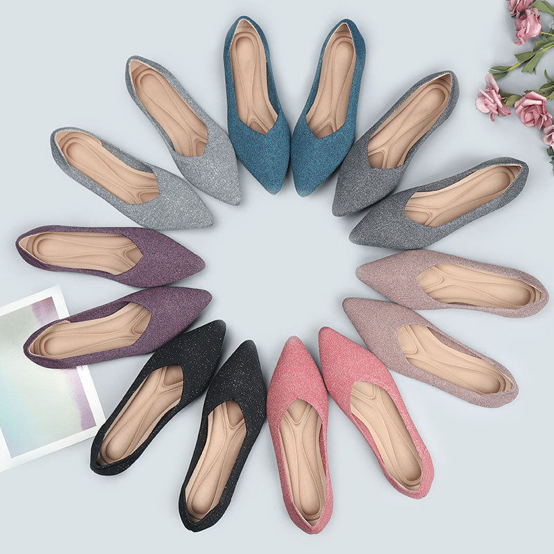 外贸欧美王妃鞋春秋飞织单鞋豆豆鞋平底瓢鞋女鞋软底针织尖头船鞋,女鞋,时尚休闲鞋,淘宝优惠券,粉丝福利购,淘宝优惠卷