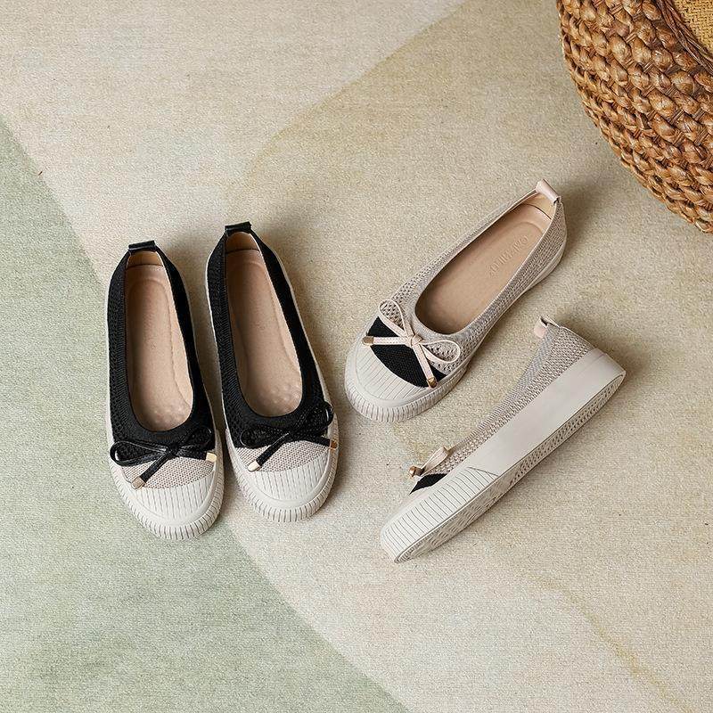 日系小香风渔夫鞋女厚底单鞋休闲针织圆头王妃鞋乐福鞋平底飞织春,女鞋,浅口单鞋,淘宝优惠券,粉丝福利购,淘宝优惠卷