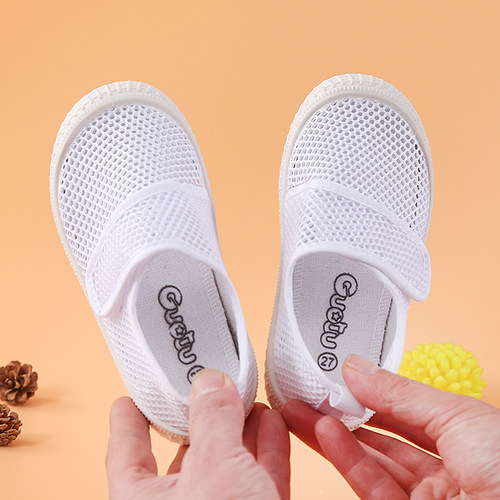 夏季网鞋凉鞋男女童透气软底白鞋