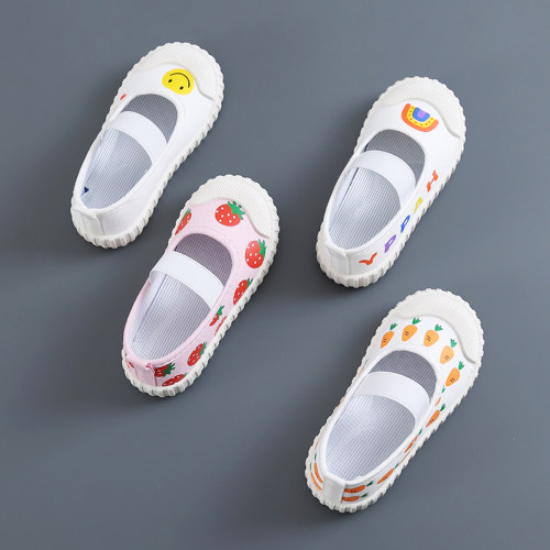 春秋日常简约儿童幼儿园帆布鞋