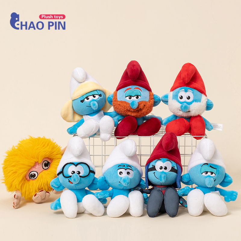 正版蓝精灵毛绒公仔动漫周边盲盒蓝妹妹玩偶摆件送儿童生日礼物