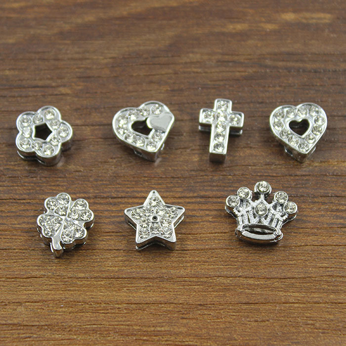 手工diy饰品配件韩版镶钻点钻带钻水晶钻爱心符号手链配饰搭配