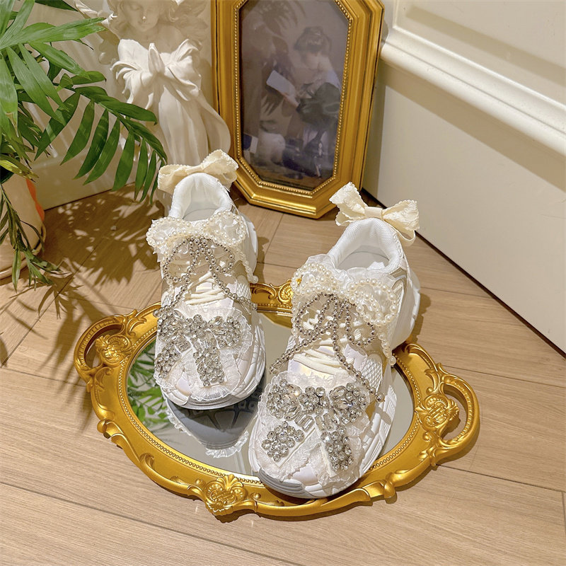 原创镶钻奢华小众老爹鞋女2025新款小香风蝴蝶结增高休闲运动鞋潮,女鞋,老爹鞋,淘宝优惠券,粉丝福利购,淘宝优惠卷