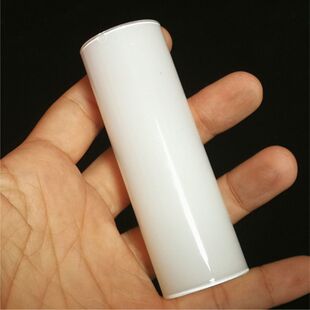 水晶灯饰灯具配件奶白色玻璃灯管蜡烛吊灯灯臂玻璃圆柱直通管配件