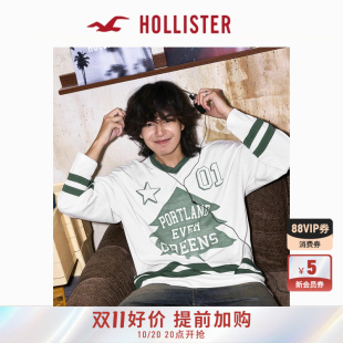 情侣印花球衣长袖 美式 T恤男装 女装 5011 Hollister25秋季 323 新款