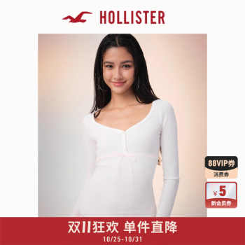 Hollister修身亨利领长袖T恤 Hollister修身亨利领长袖T恤