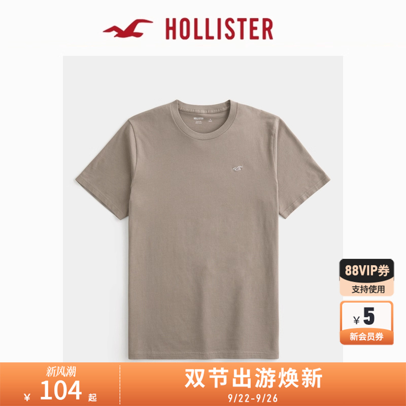 Hollister棉质正肩短袖T恤