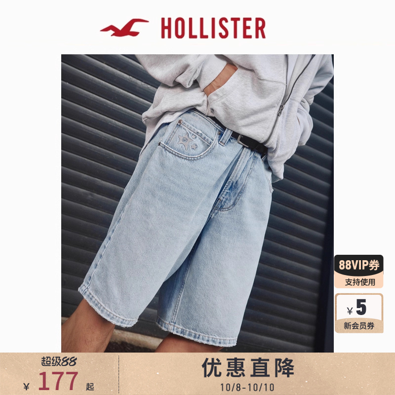 Hollister街头五分牛仔短裤