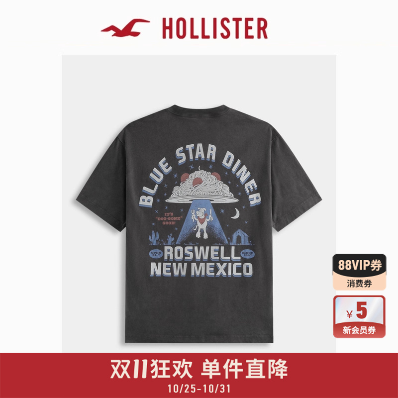 Hollister重磅棉质短袖T恤