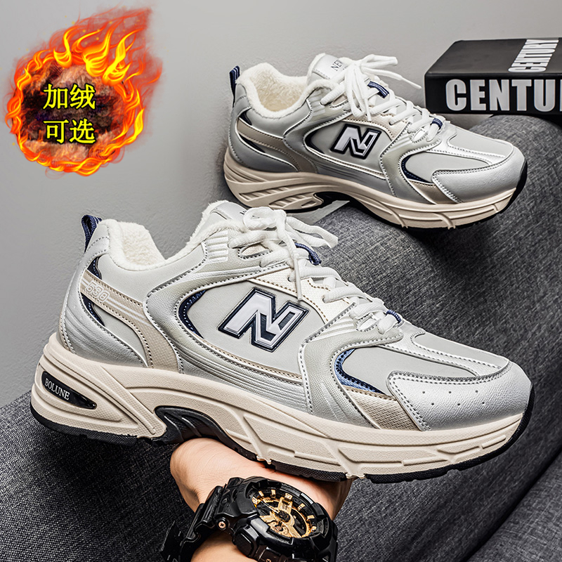 2025冬季男鞋休闲保暖老爹鞋