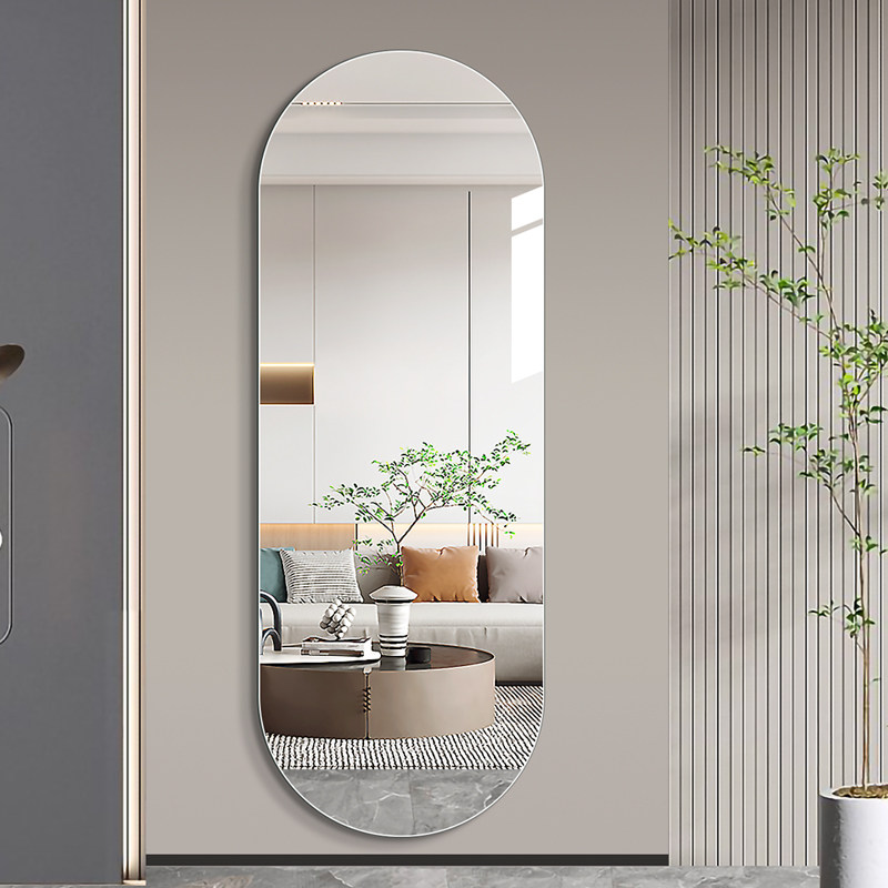 五福星简约无框全身镜家用卧室壁挂全身镜服装店全身镜子贴墙防爆