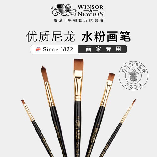 温莎牛顿专业单支扇形水粉画笔