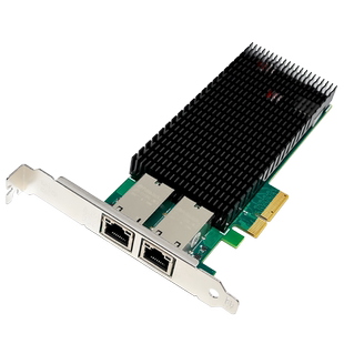 GRIS PCI-E转POE万兆网卡X550T2视觉采集卡双口10G台式机服务器RJ45以太网英特尔电脑INTEL软路由PXE群晖ESXI