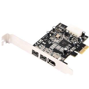 GRIS 1394 B+A视频采集卡台式机PCI-E电脑德州仪器TI2213火线声卡