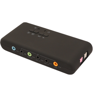 GRIS USB7.1声卡8声道光纤双麦克风5.1台式机CMI6206不支持服务器