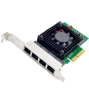 GRIS 4个PCI-E2.5G千兆网卡视觉采集卡Intel英特尔I225V电脑NAS台式机esxi7.0/pve/unraid服务器Windows10 11