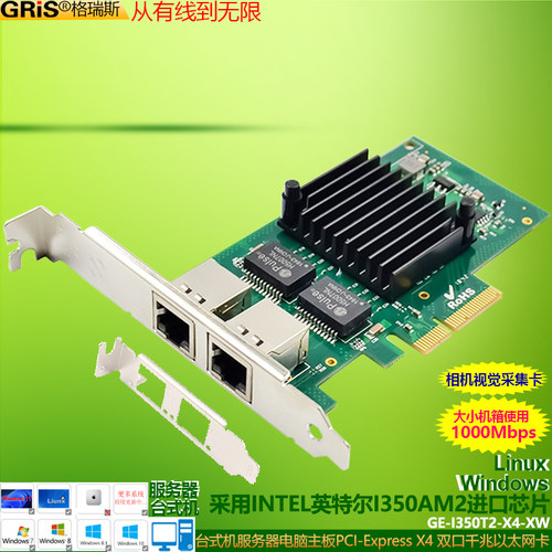 GRIS千兆网卡汇聚海蜘蛛软路由