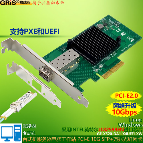 GRIS服务器台式机万兆光纤网卡