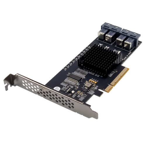 GRIS PCI-E转U.2 NVMe RAID阵列卡SFF8639-8643 PCIE X8 SDD硬盘扩展卡U.2台式机服务器PLX8724芯片HDD转接线