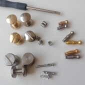 腰带头配件zhlvg紧固平8字板扣奶嘴小螺丝铆钉皮带扣头子母不锈钢