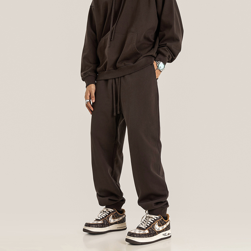 重磅440G毛圈束脚卫裤宽松休闲裤