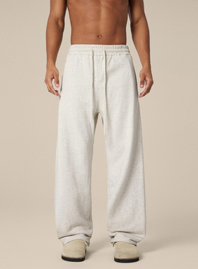 KANYE侃爷欧美高街运动卫裤男潮牌基础百搭垂坠感宽松直筒休闲裤