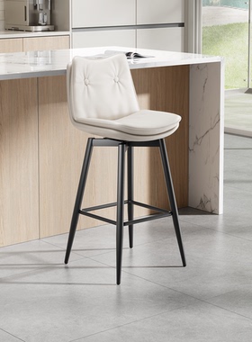 简约吧台椅加大座面耐磨加厚坐垫酒吧前台收银吧椅岛台靠背椅pdd