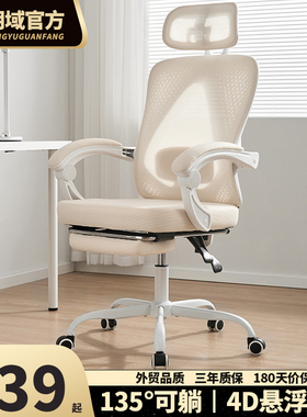 朗域轩品人体工学椅久坐夏季椅子透气护腰家用电脑椅办公椅学PDD