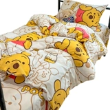 Дисней, мультяшный хлопковый комплект для школьников, покрывало для кровати, простыня, пододеяльник, одеяло, 3 предмета