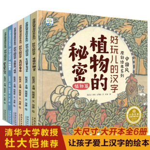 中国风原创绘本系列好玩儿的汉字 全6册 小果树汉字植物的秘密象形文字让孩子爱上汉字的绘本象趣味甲骨文从画开始学汉字启蒙书