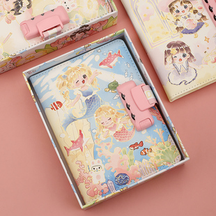 金谷心愿日记密码锁本文具小学生用儿童带锁女孩可爱笔记本日记本